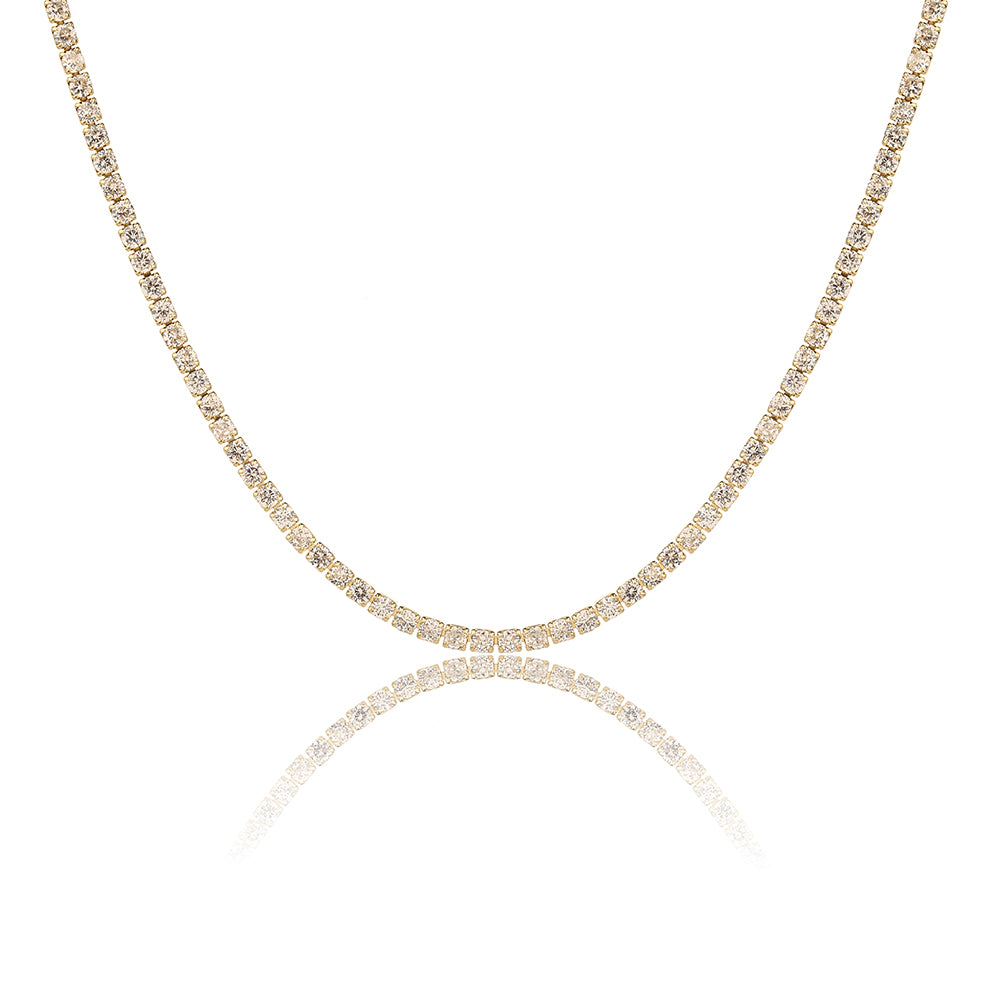 HILLEL – Brass, 14K Gold Plated Tennis, Zirconia