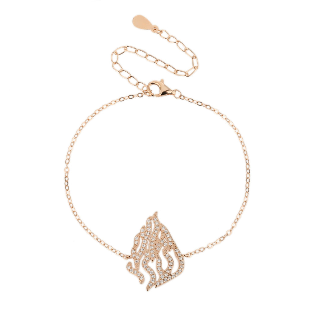 EZRA – Bracelet – Italian 925 Silver Coated in Rose Gold & Zirconia