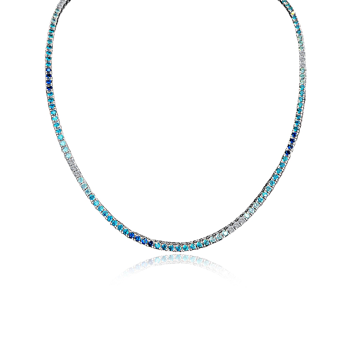 ZION – Necklace – Italian 925 Silver & Colored Zirconia