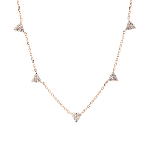 MAAYAN – Necklace – 925 Silver Coated in Rose Gold & Zirconia