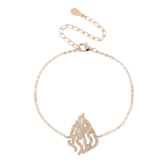 EZRA – Bracelet – Italian 925 Silver Coated in Rose Gold & Zirconia
