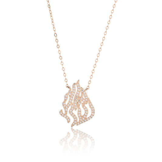 AVNER – Necklace – Italian 925 Silver Coated in Rose Gold & Zirconia